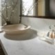 Bianco River - Finition Quartz Silestone Volcano flammée
